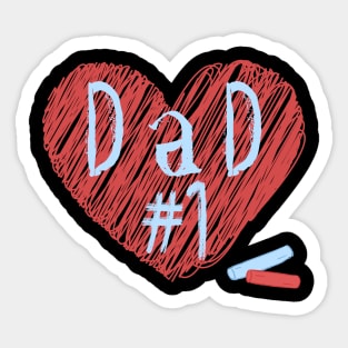 Best dad in the world - #1 Dad Sticker